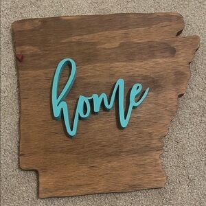 Wooden Home Decor Sign - Arkansas